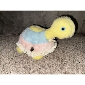 Eden Toys Wind Up Turtle Plush Musical 11'' Animal  Vintage Pastel